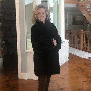 Vintage Brown Mink Fur Coat by Michael